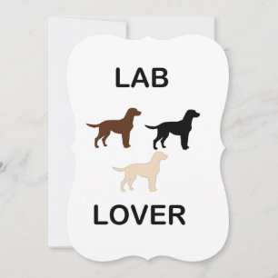 Lab Lover all colours silhouettes Card