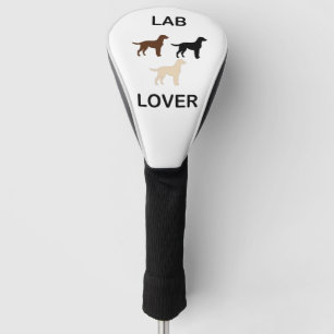 Lab Lover all colours silhouettes Golf Head Cover