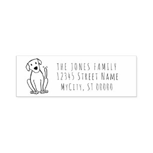 Lab Lover Dog Return Address Stamp