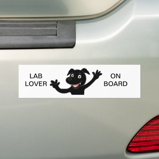 lab lover on board bumper sticker (On Car)