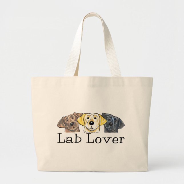 Lab Lover Original Large Tote Bag (Front)