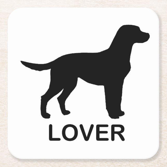 lab lover square paper coaster (Front)