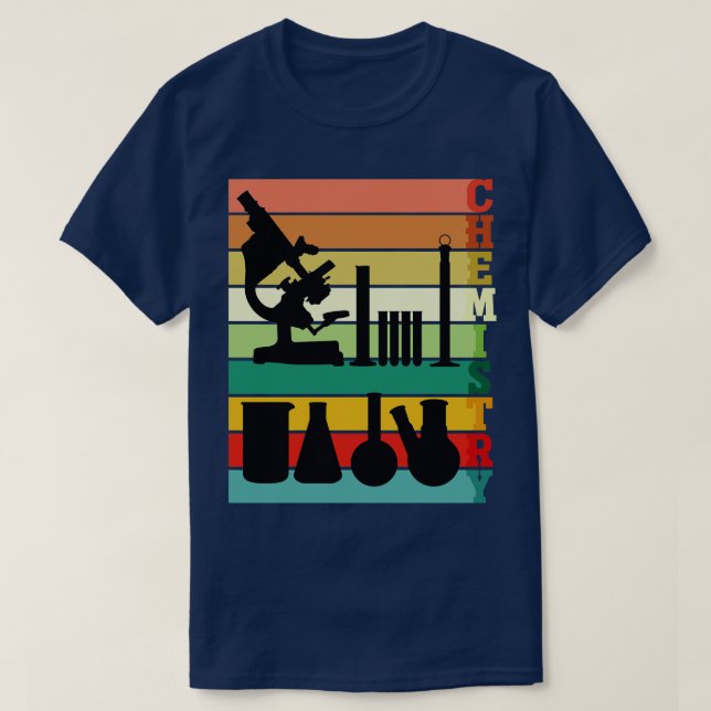 Lab Microscope Chemistry T-Shirt (Design Front)