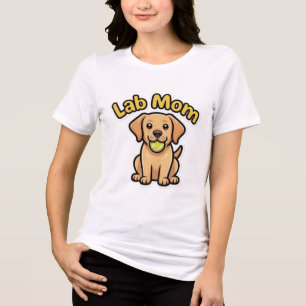 Lab Mom Labrador Retriever Cute Puppy Women T-Shir Tri-Blend Shirt