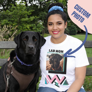 Lab Mum Custom Dog Photo Gift for Labrador Owner T-Shirt