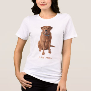 Lab Mum Fox Red Yellow Labrador Retriever Dog Tri-Blend Shirt