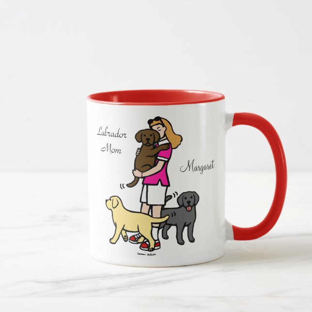 Lab Mum in the Pink Shirt 2 Mug (Right)