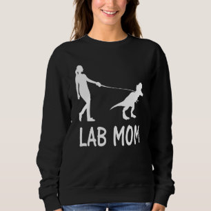Lab Mum Labrador Retriever Mama Dog Dinosaur Women Sweatshirt