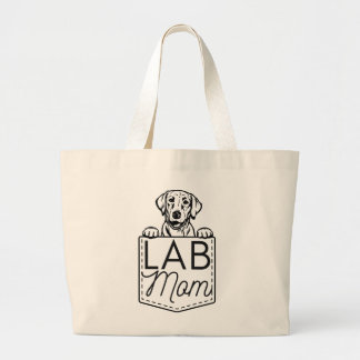 “Lab Mum” Peek-a-Boo Jumbo Tote Bag