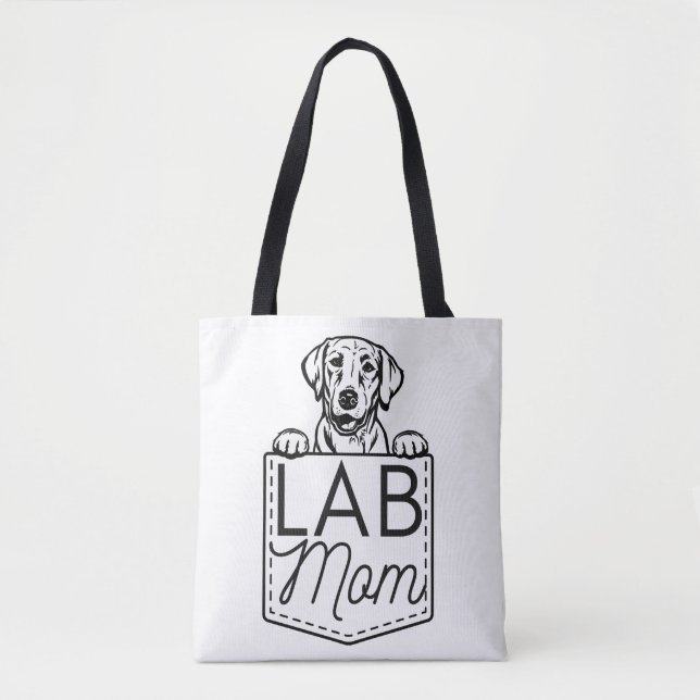 “Lab Mum” Peek-a-Boo Premium Tote (Front)