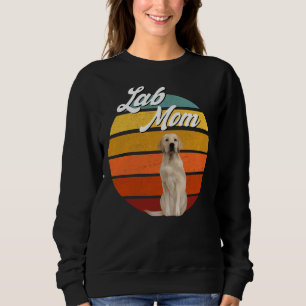 Lab Mum Yellow Labrador Retriever Retro Trendy Cut Sweatshirt
