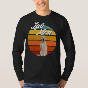 Lab Mum Yellow Labrador Retriever Retro Trendy Cut T-Shirt