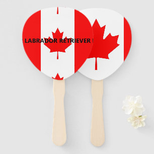 lab name Canadian-Flag Hand Fan