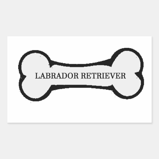 lab name on bone rectangular sticker (Front)