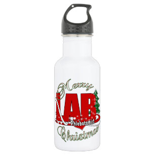 LAB PHLEBOTOMIST CHRISTMAS 532 ML WATER BOTTLE