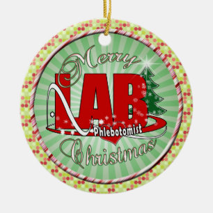 LAB PHLEBOTOMIST CHRISTMAS CERAMIC TREE DECORATION