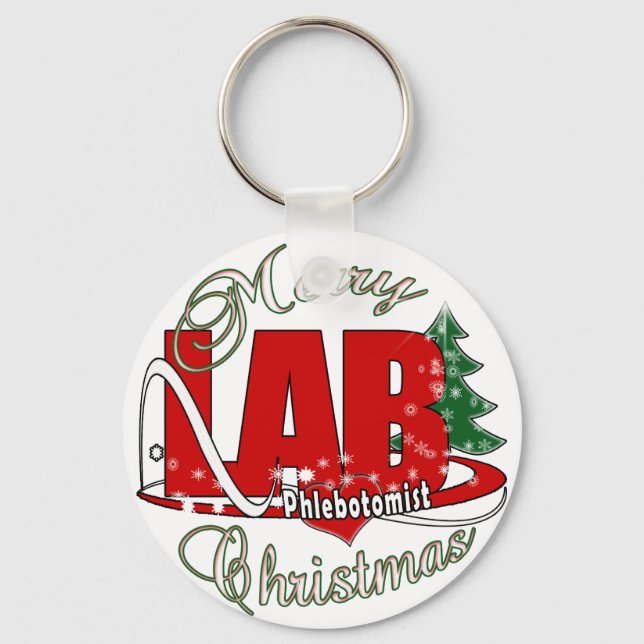 LAB PHLEBOTOMIST CHRISTMAS KEY RING (Front)
