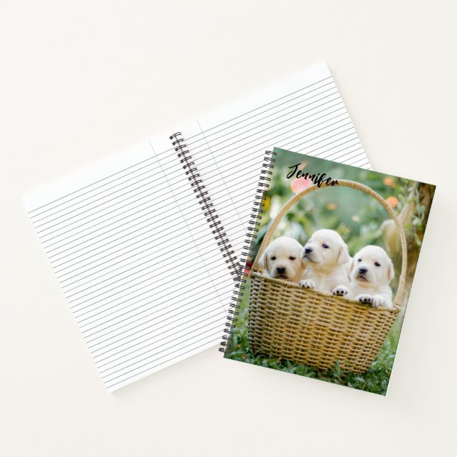 Lab Puppies  Personalised Notebook (Inside)
