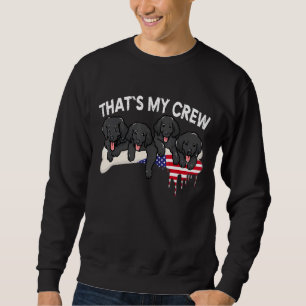 Lab Puppies Us Flag Lab Mum Lab Dad Black Labrador Sweatshirt