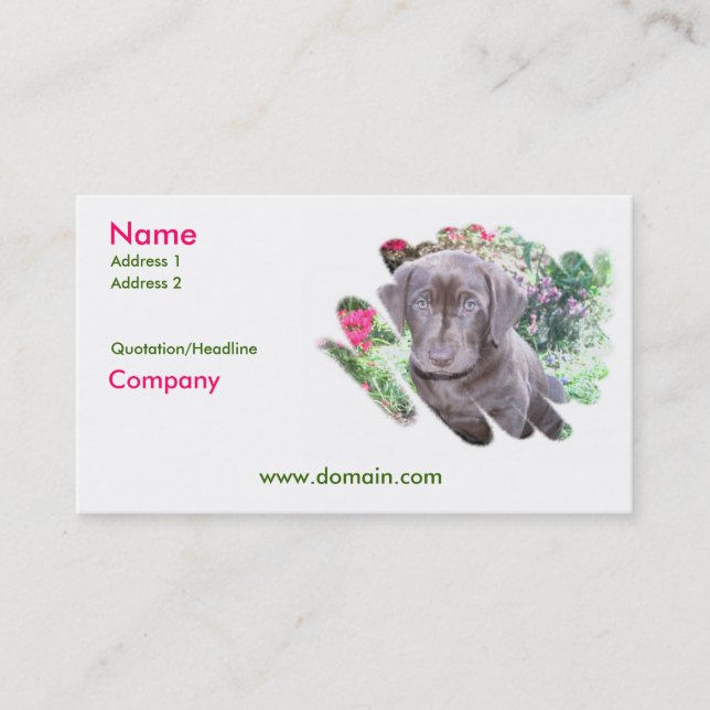 Lab Puppy Business Card (Front)