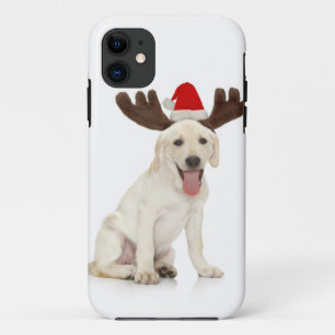 Lab Puppy Wearing Antlers Case-Mate iPhone Case