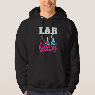 Lab Queen Biologist Science Teacher Biology Major Hoodie