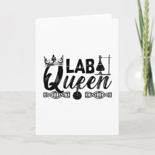 Lab Queen Lab Tech Laboratory Chemist Technician Card