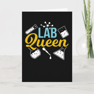 Lab Queen Laboratory Pun Laboratory Scientist Card