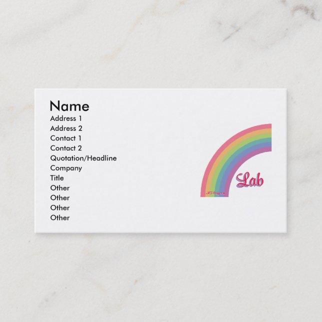 Lab Rainbow Business Card (Front)