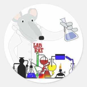 LAB RAT CHEMISTRY CLASSIC ROUND STICKER
