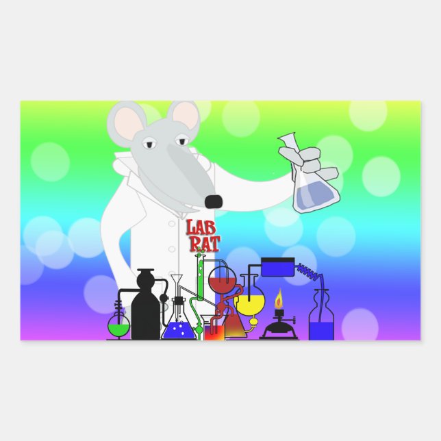 LAB RAT CHEMISTRY RECTANGULAR STICKER (Front)