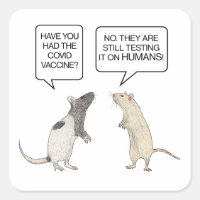 Lab Rat Covid Vaccine Funny Button