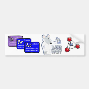 LAB RAT PERIODIC TABLE BUMPER STICKE STICKER