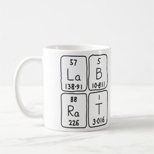 Lab Rat periodic table name mug