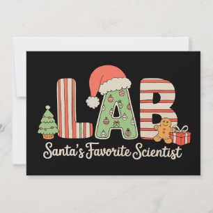 Lab Santas Favourite Scientist Christmas Laborator Holiday Card