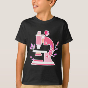 Lab Science Floral Microscope Biologist Science Va T-Shirt