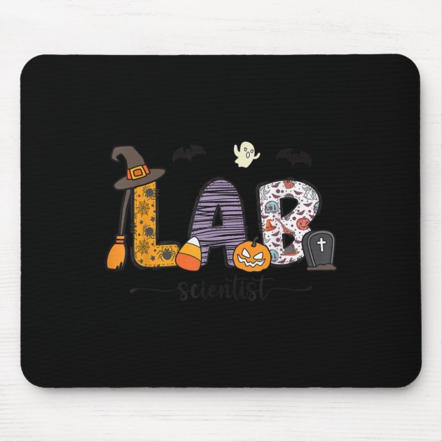 Lab Scientist Medical Lab Science Halloween Labora Mouse Pad (Front)