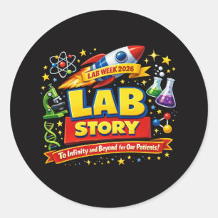 LAB STORY – Lab Week 2026 Science Poster Classic Round Sticker