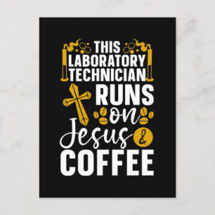 Lab Tech Chemist Laboratory Tech Coffee Technician Holiday Postcard