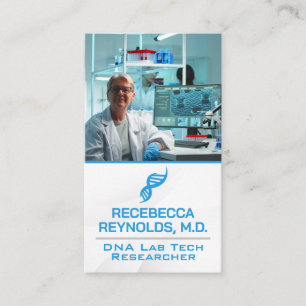 Lab Tech DNA Logo Business Card