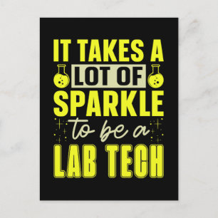 Lab Tech It Takes A Lot Laboratory Technician Holiday Postcard