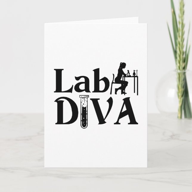 Lab Tech Lab Diva Chemist Laboratory Technician Card (Front)