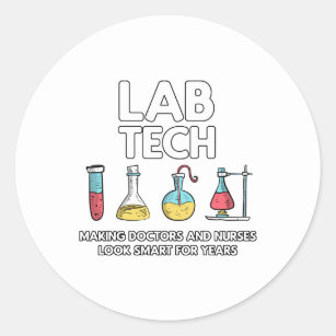 Lab Tech Laboratory Classic Round Sticker
