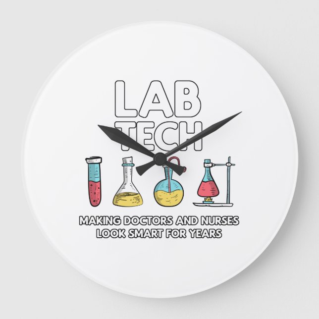 Lab Tech Laboratory Large Clock (Front)
