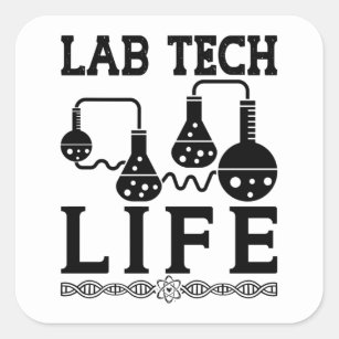 Lab Tech Life Doctor Chemist Laboratory Technician Square Sticker