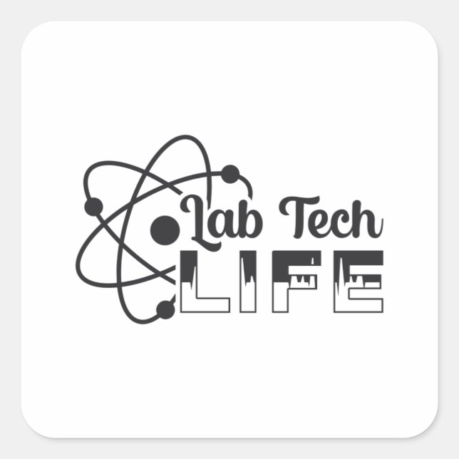 Lab Tech Life Laboratory Science Doctor Technician Square Sticker (Front)