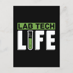 Lab Tech Life Laboratory Technician Science Holiday Postcard