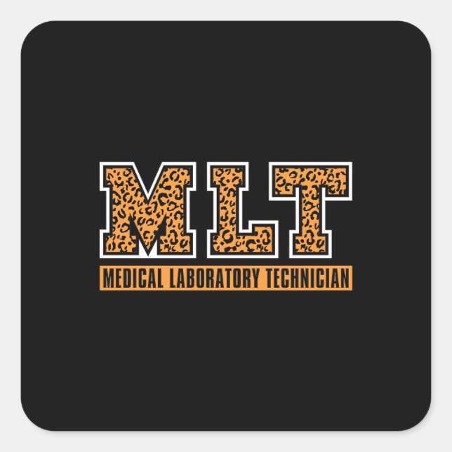 Lab Tech MLT Medical Laboratory Technician Chemist Square Sticker (Front)