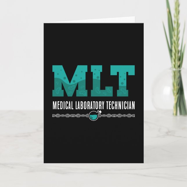 Lab Tech MLT Medical Laboratory Technician Science Card (Front)