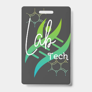 Lab Tech Name Badge ID Badge